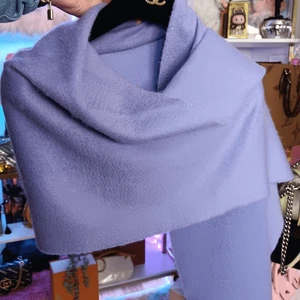Hermes 100% Cashmere Periwinkle Lavender Authentic Scarf shawl - Picture 1 of 8