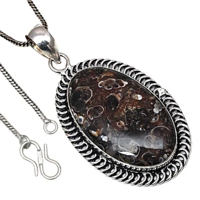 Pingente Turtella Jaspe Pedra Preciosa Dia dos Namorados Presente Joia de Prata 2,25" - Imagem 1 de 4