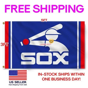 Chicago White Sox 3x5 ft Flag Classic Man Cave Wall Decor Banner FREE Shipping - Picture 1 of 14