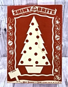 12 adornos navideños vintage rojos brillantes Brite a rayas 1,75" RARO ROJO Orig. Caja - Imagen 1 de 16