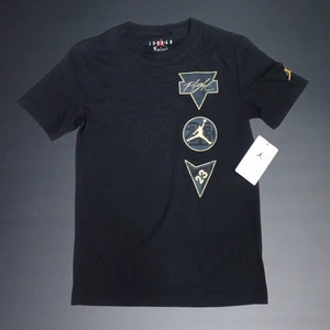 AIR JORDAN FLIGHT SEE ME SHINE #23 BLACK YOUTH SHORT SLEEVE T-SHIRT SZ M 10-12 - Picture 1 of 3