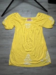 JOHNNY WAS *DIFETTI* JWLA Mini Abito Contadino Ricamato Maglia Cambio Boho Sunny L - Foto 1 di 8