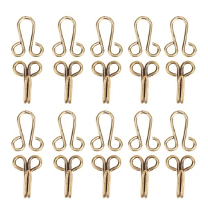 10 piezas sujetadores de gancho para abrigo de piel coser bronce para ropa interior sobre abrigo - Imagen 1 de 22