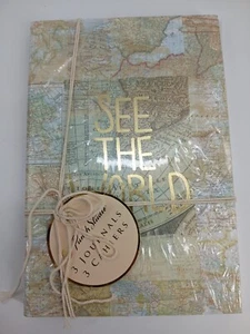 Punch Studio See The World Never Stop Exploring 3 Journal Pack 40 Sheets Sealed - Picture 1 of 7