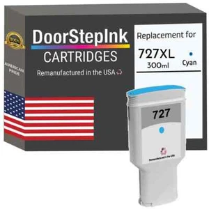 DoorStepInk Compatible Ink Cartridge for 727XL 300mL (F9J76A) Cyan-USA - Picture 1 of 5