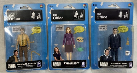 The Office Action figures Set Of 3 Michael Scott, Pam Beesly & Dwight Schrute Cover