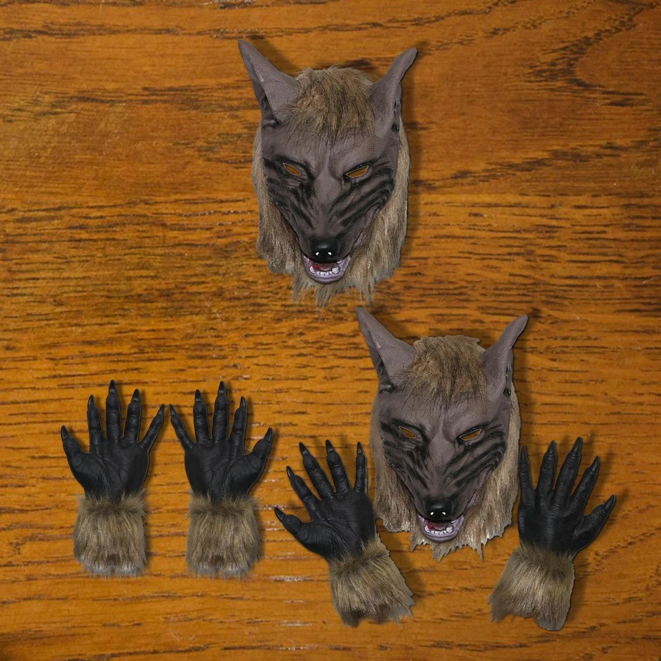 Halloween Werewolf Costume for Men Women Horror Wolf Mask for Fancy Dress - Image 1 of 1
