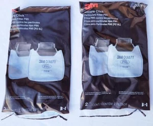 NEW 3M Secure Click Particulate Filter D3071 Two 2 Packs - Picture 1 of 1