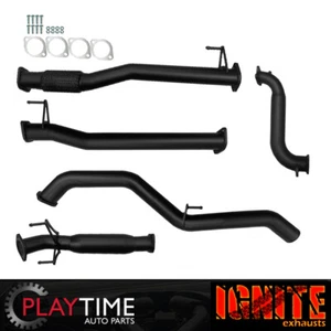 3" Inch Full Exhaust For Isuzu D-Max Dmax 2012<16 3L Diesel With Hotdog Black - Picture 1 of 9