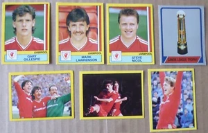 LIVERPOOL PANINI'S FOOTBALL 87 STICKERS x 7 FIGURINE PANINI - Picture 1 of 16