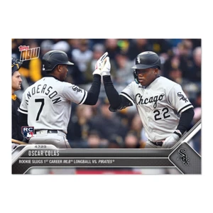 Oscar Colás - 2023 MLB TOPPS NOW Card 71 RC Rookie Slugs 1st Career HR Longball - Picture 1 of 2
