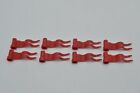 LEGO 8 X Flag Wave Left Red Flag 4x1 4495a