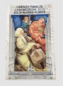 1935 German Art Deco Chamber of Music Poster Bach-Handel-Schutz 39" x 25" - Picture 1 of 12