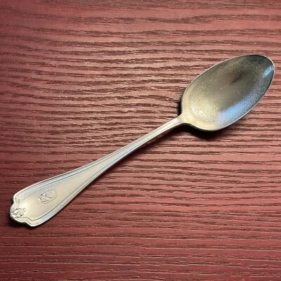 New Grecian By Meriden Brita. Co. XII Silverplate C.1913 Oval Soup Spoon Mono AB - Image 1 of 4