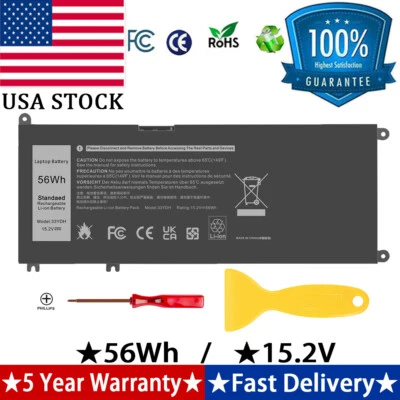 33YDH Battery For Dell Latitude 3480 3400 3500 15 3590 3580 Inspiron 7586 2-in-1 - Image 1 of 4