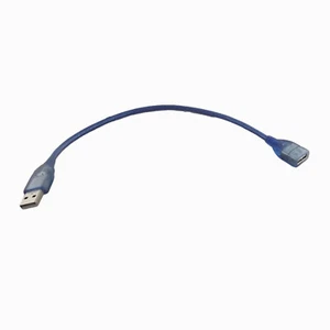 1x USB 2.0 A Male To A Female Data Extension Adapter Cord Cable Blue 1ft/30cm - Picture 1 of 7