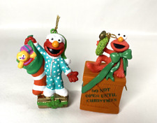 Lot of 2 Sesame Street Elmo Christmas Ornaments Kris Adler