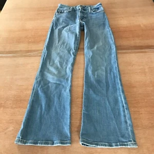 Frame Le Crop Mini Bootcut Jeans Women 24 Blue Mid Rise Medium Wash Stretch - Picture 1 of 14