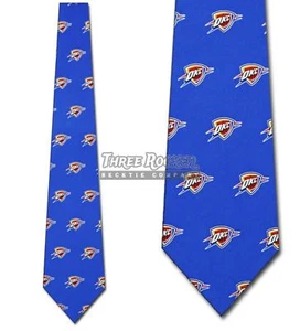 Silk Thunder Tie Mens Licensed Neck Ties Oklahoma City Spurs Neckties NWT - Picture 1 of 3