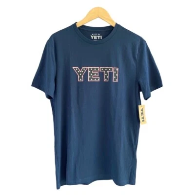 Camiseta YETI Star Badge Logo Talla S Azul Cuello Redondo Manga Corta Gráfico Camiseta Nueva Foto 1 de 4