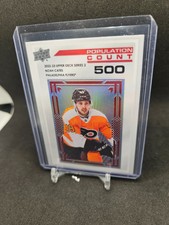 NOAH CATES ROOKIE 2022-23 UPPER DECK POPULATION COUNT 500 ROOKIE PC-42 FLYERS RC