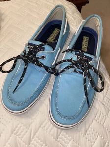 Zapatos Sperry Top-Sider Talla 9.5 M Azul Bote Zapato Tela Hombres 177-0759 - Imagen 1 de 6