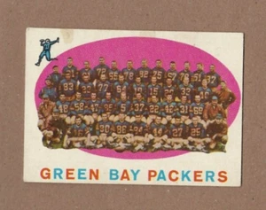 Tarjeta de fútbol americano Topps 1959 #46 equipo Green Bay Packers EX- mancha - Imagen 1 de 2