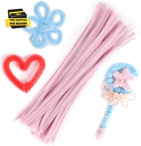 100Pcs Pipe Cleaners Craft,Pipe Cleaners Chenille Stem Fuzzy Sticks Craft Suppli - Picture 1 of 7