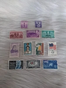 Vintage U.S. Commemorative Stamps Twelve (12) Varieties 3¢ 4¢ 5¢ 8¢ Stamped - Picture 1 of 16