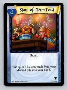Harry Potter Juego de Cartas Coleccionables Copa Quidditch Inicio de Término Fiesta #27/80 Tarjeta Rara Hechizo CCG - Imagen 1 de 2