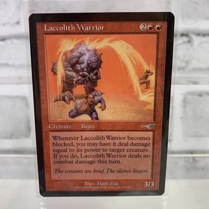 2000 Magic The Gathering: Nemesis Laccolith Warrior 90/143 - Picture 1 of 2