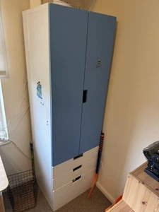 Wardrobe(Ikea), white blue /with 3 drawers very good condition - Picture 1 of 1