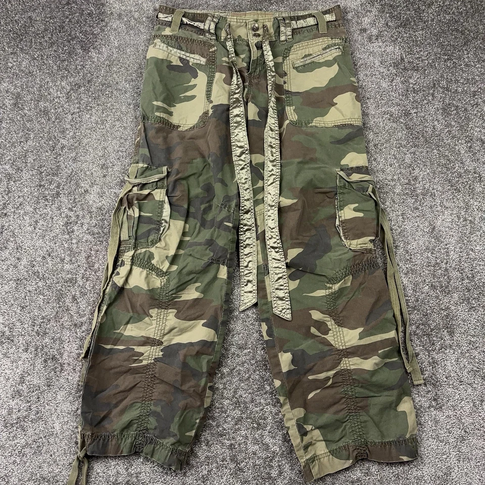 Pantalones Abercrombie de Colección para Mujer 8 (Se Adapta a 34x31) Carga Camuflaje Paracaidista Y2K Sueltos Foto 1 de 4