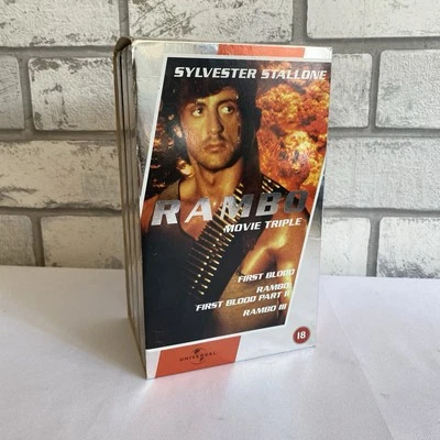 RAMBO ~ MOVIE TRIPLE ~ 3 X VHS VIDEO BOXSET FIRST BLOOD / RAMBO / RAMBO III - Image 1 of 4