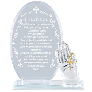 Colecciones Etc Oración del Señor Vidrio Mesa Decoración - Imagen 1 de 2