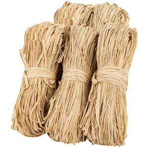Sukh Natural Raffia Ribbon - 5PCS Raffia Straw for Florist Bouquets Decoration - Picture 1 of 8