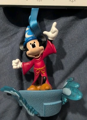 Disney Fantasía Hechicero Mickey Mouse Cuaderno de Bocetos Adorno de Navidad Nuevo Con Etiqueta Foto 1 de 4