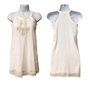 Old Navy Cream Embroidered Dress Girls Med 8 - Picture 1 of 3