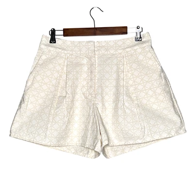 Rye Grass womens Embroidered all over preppy shorts size 10 twill 100% cotton - Image 1 of 4