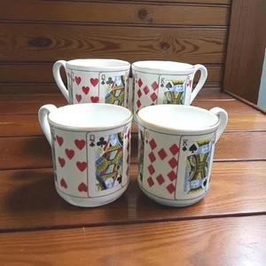 4 Tiffany & Co Elizabethan Staffordshire Hand Decorated Fine Bone China Tea Cups - Picture 1 of 6