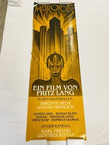 METROPOLIS 21x62" FILMPLAKAT ZICKZACK GEROLLT UNBENUTZT HOCHWERTIG 1927 FRITZ LANG - Bild 1 von 7