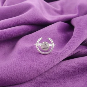 Neuer Bandring Sterlingsilber natürlicher schwarzer Rutil Schwester Schmuck Größe alle Größen - Bild 1 von 6