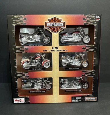 2008 MAISTO 1:18 HARLEY DAVIDSON POLICE FAT BOY SPRINGER DUO GLIDELOW RIDER - Image 1 of 4