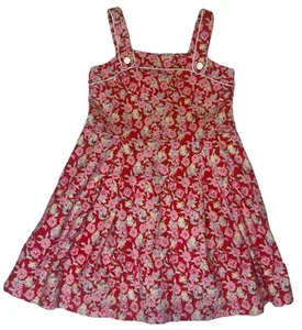 Janie And Jack Mädchen Kleid rot Blumen Größe 5 - Bild 1 von 8