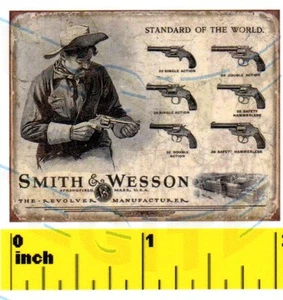 DOLLSHOUSE Vintage America SMITH & WESSON REVOLVER GUN Poster print - Picture 1 of 1