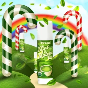 🍵🍃 TREAT BEAUTY Organic Mint & Matcha Tea Jumbo Lip/Eye Treatment Balm Stick! - Picture 1 of 2