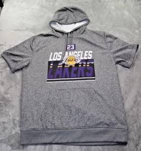 NBA LaBron James 23 Workout Hoodie Adult Size XL Short Sleeve Front/Back Graphic - Picture 1 of 15