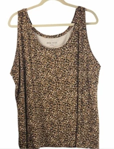 Ava & Viv Tank Top Womens Size 3X Leopard Animal Print Sleeveless Spandex - Bild 1 von 8