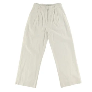 Abercrombie & Fitch Resort Beach Linen Knit Pants White Women's S - Picture 1 of 7