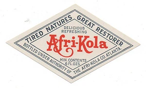 Early Afri Cola Diamant Soda Etikett Coca Cola Konkurrent - Bild 1 von 1